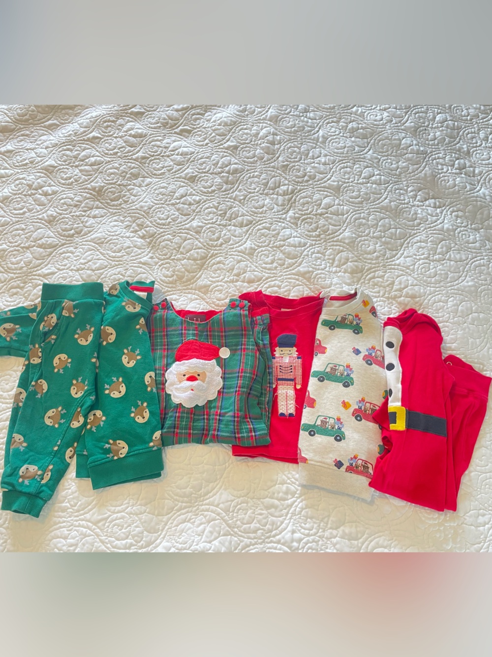Kids Holiday Sets - Green and Red Festive Winter wear